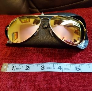 Rayban pink/gold mirror lens sunglasses